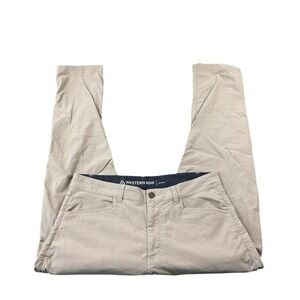 Western Rise Brown Polyester Flat Front Men's Chino Pant Size 31x27